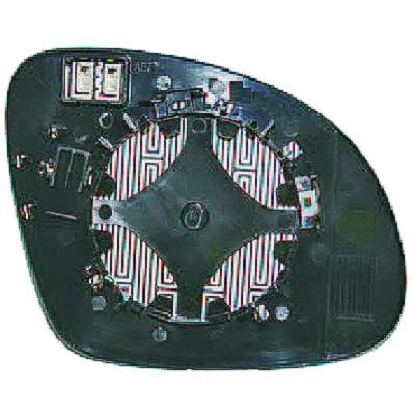 Vidro de espelho, espelho retrovisor exterior Direito para Volkswagen Sharan 10-15