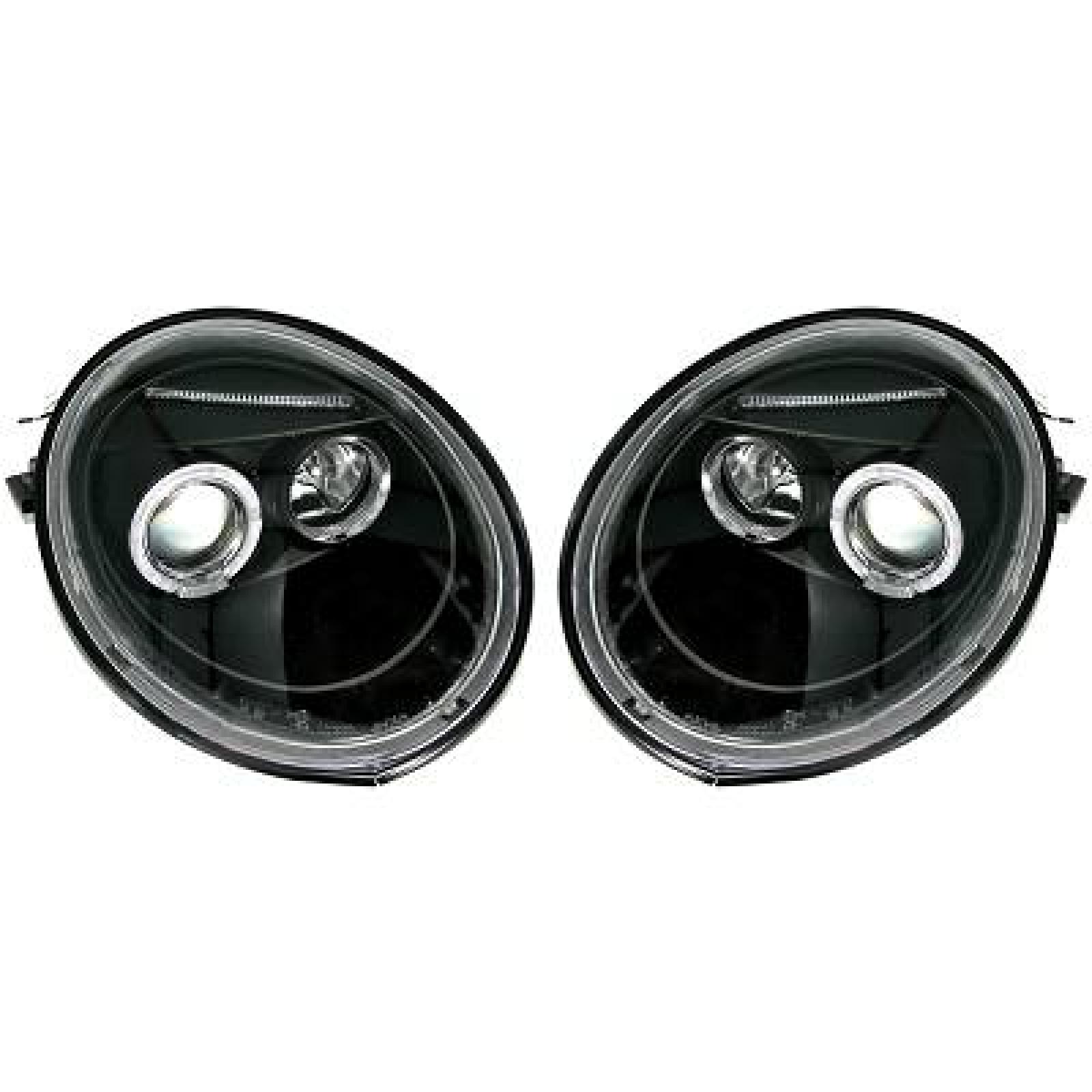 Jogo de faróis principais para Volkswagen New Beetle 97-10