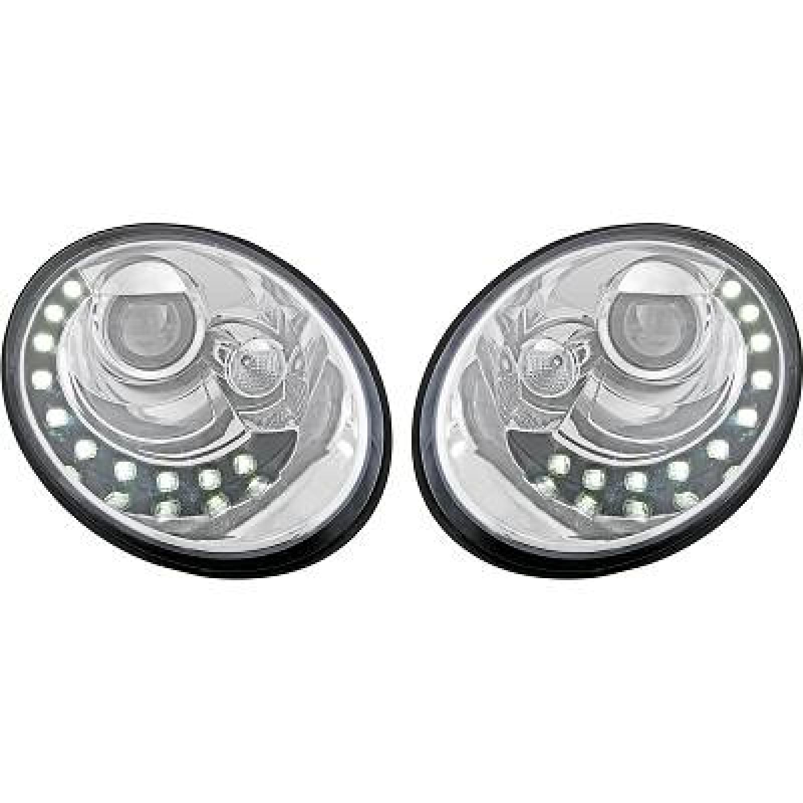 Jogo de faróis principais para Volkswagen New Beetle 98-11