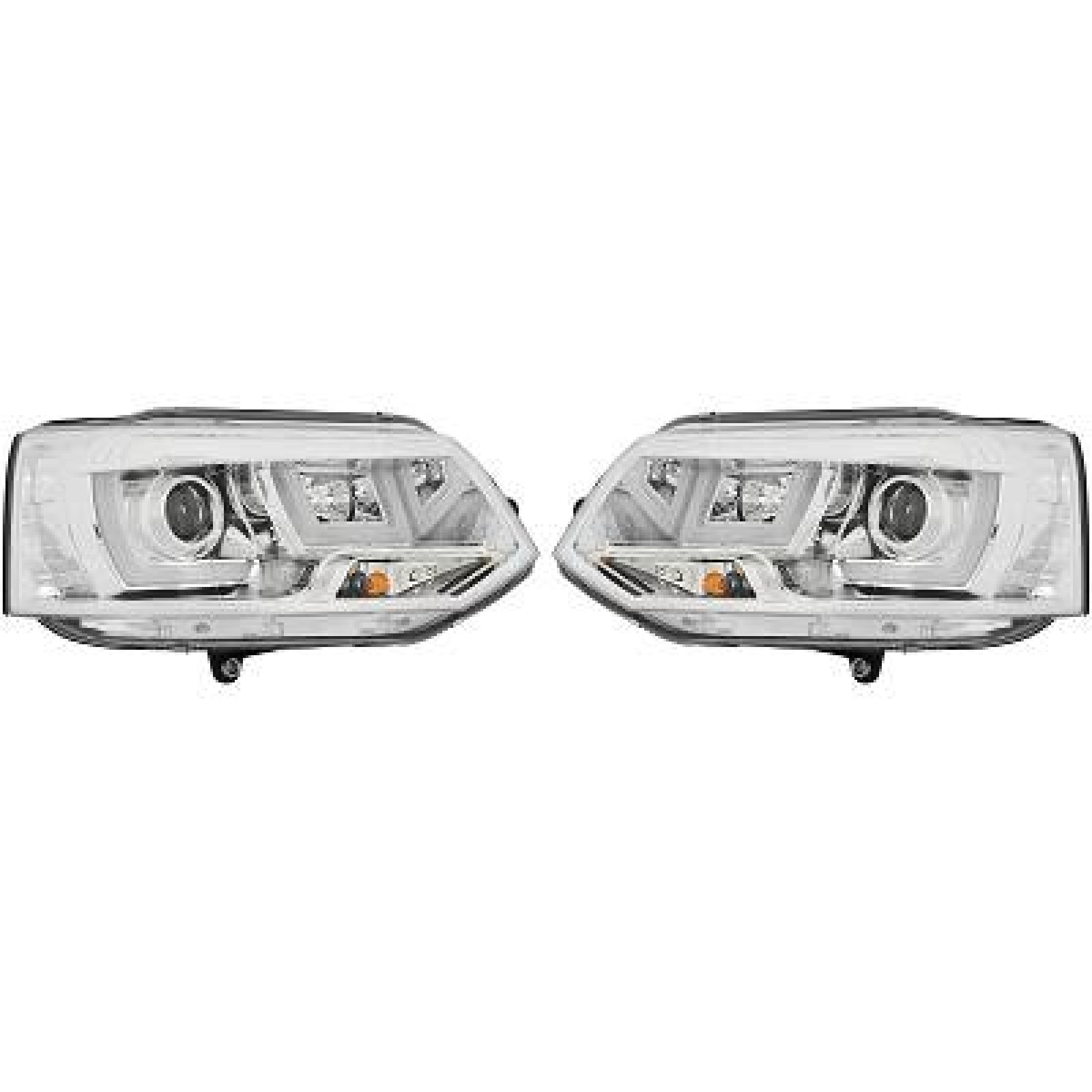 Jogo de faróis principais para Volkswagen T5 Multivan/Caravelle 09-15