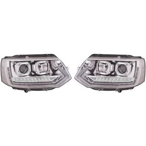 Jogo de faróis principais para Volkswagen T5 Multivan/Caravelle 09-15