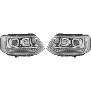 Jogo de faróis principais para Volkswagen T5 Multivan/Caravelle 09-15