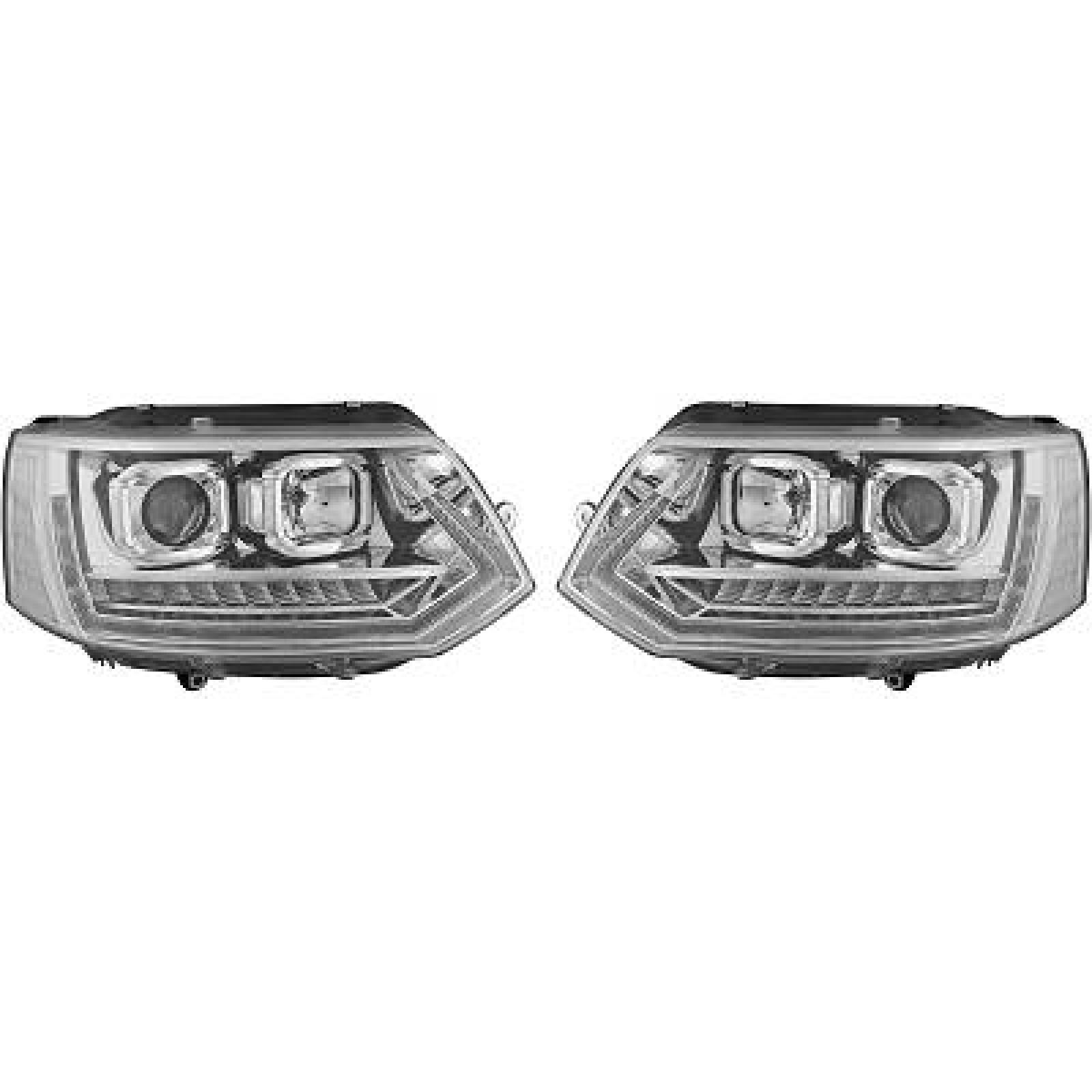Jogo de faróis principais para Volkswagen T5 Multivan/Caravelle 09-15