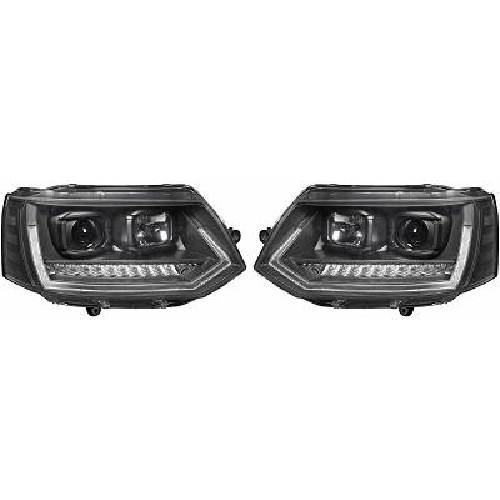 Jogo de faróis principais para Volkswagen T5 Multivan/Caravelle 09-15