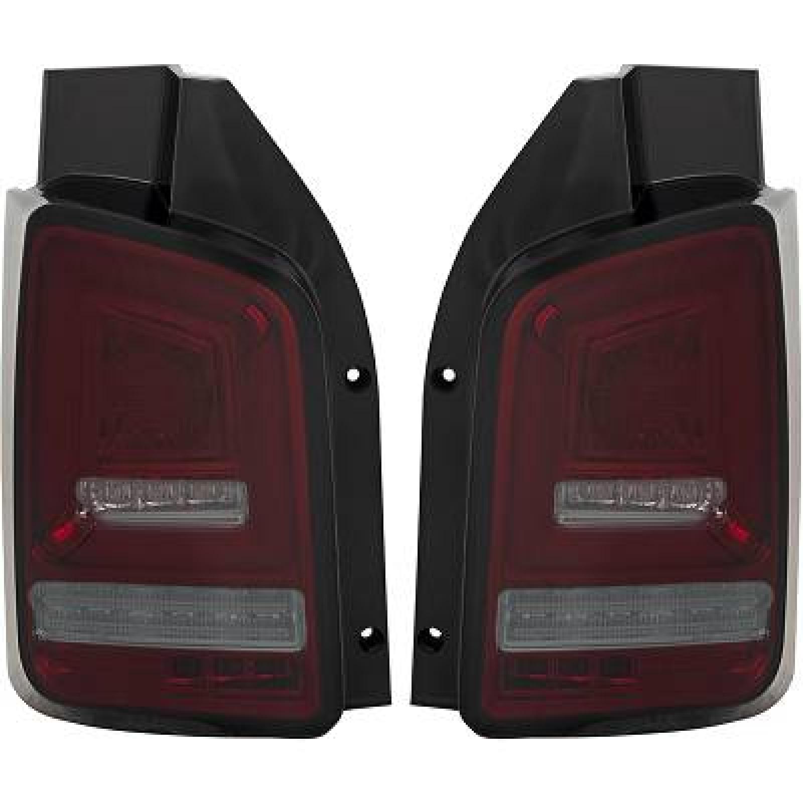 Jogo de farolins traseiros para Volkswagen T5 Multivan/Caravelle 09-15