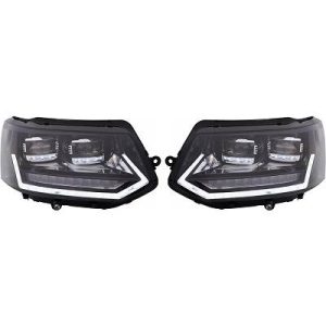 Jogo de faróis principais para Volkswagen T5 Multivan/Caravelle 09-15