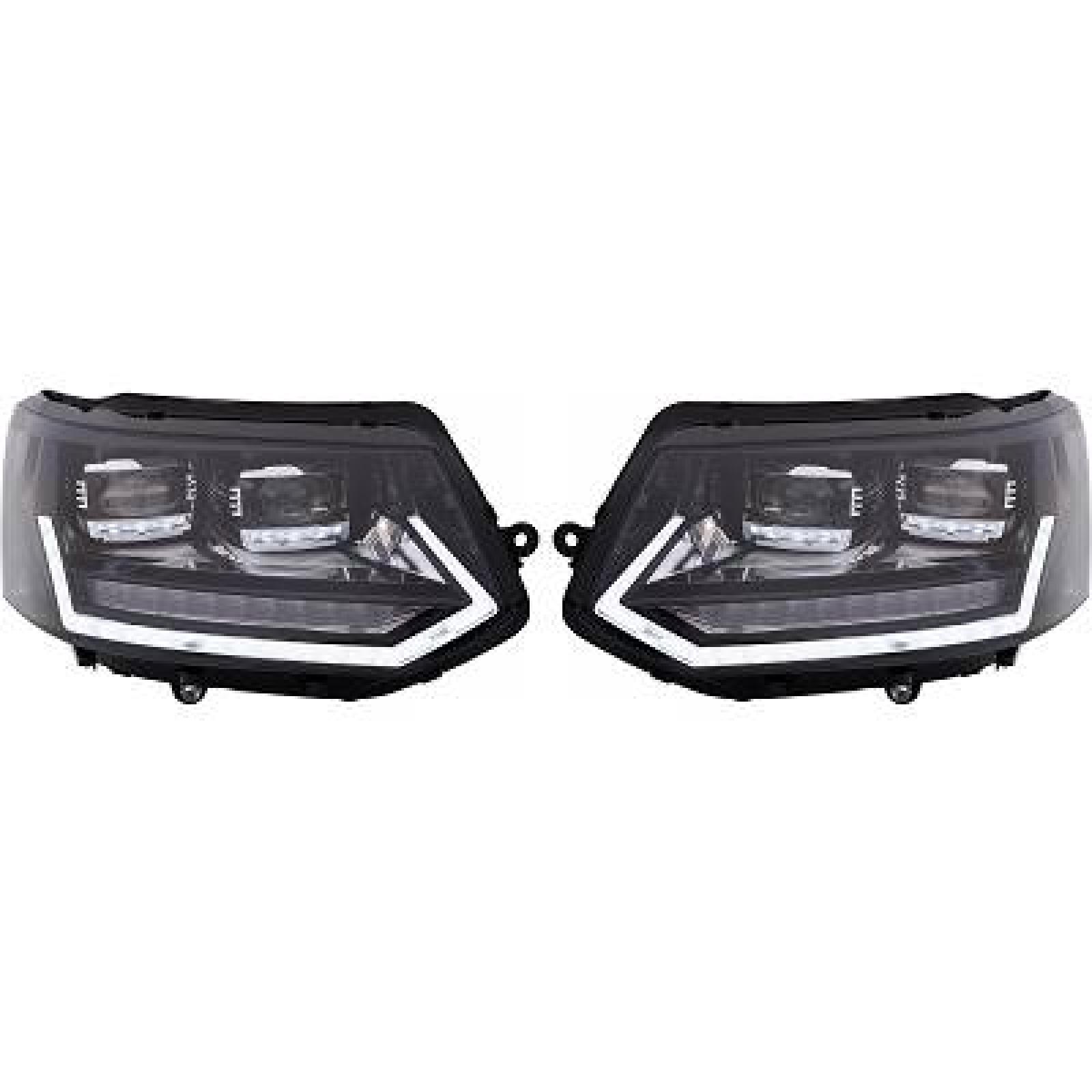 Jogo de faróis principais para Volkswagen T5 Multivan/Caravelle 09-15