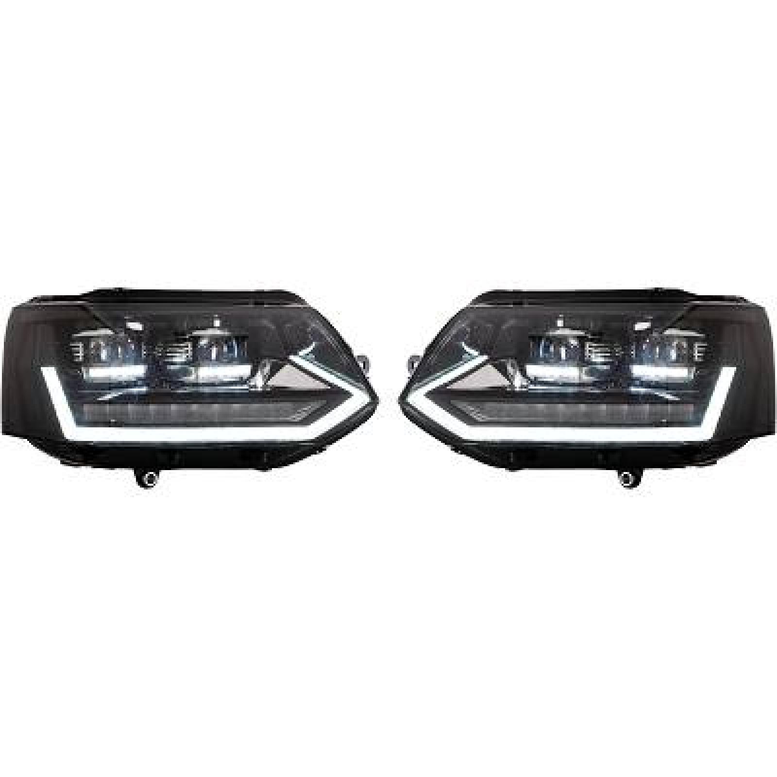 Jogo de faróis principais para Volkswagen T5 Multivan/Caravelle 09-15
