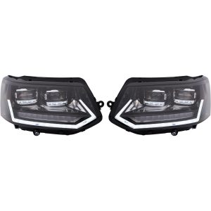 Jogo de faróis principais para Volkswagen T5 Multivan/Caravelle 09-15