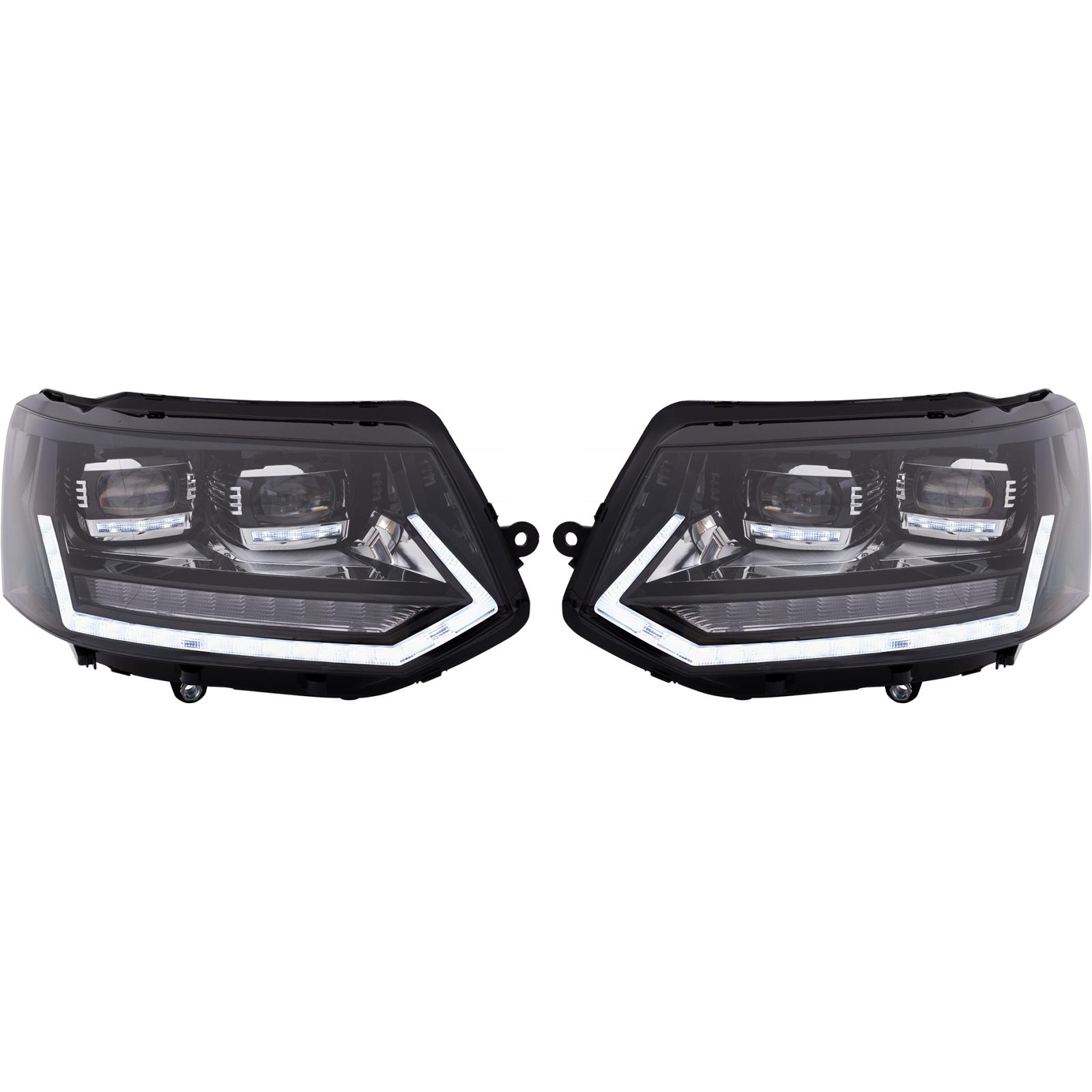 Jogo de faróis principais para Volkswagen T5 Multivan/Caravelle 09-15