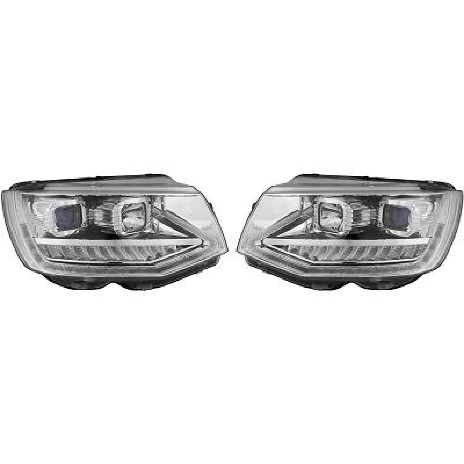 Jogo de faróis principais para Volkswagen T6 Multivan/Caravelle 15-19