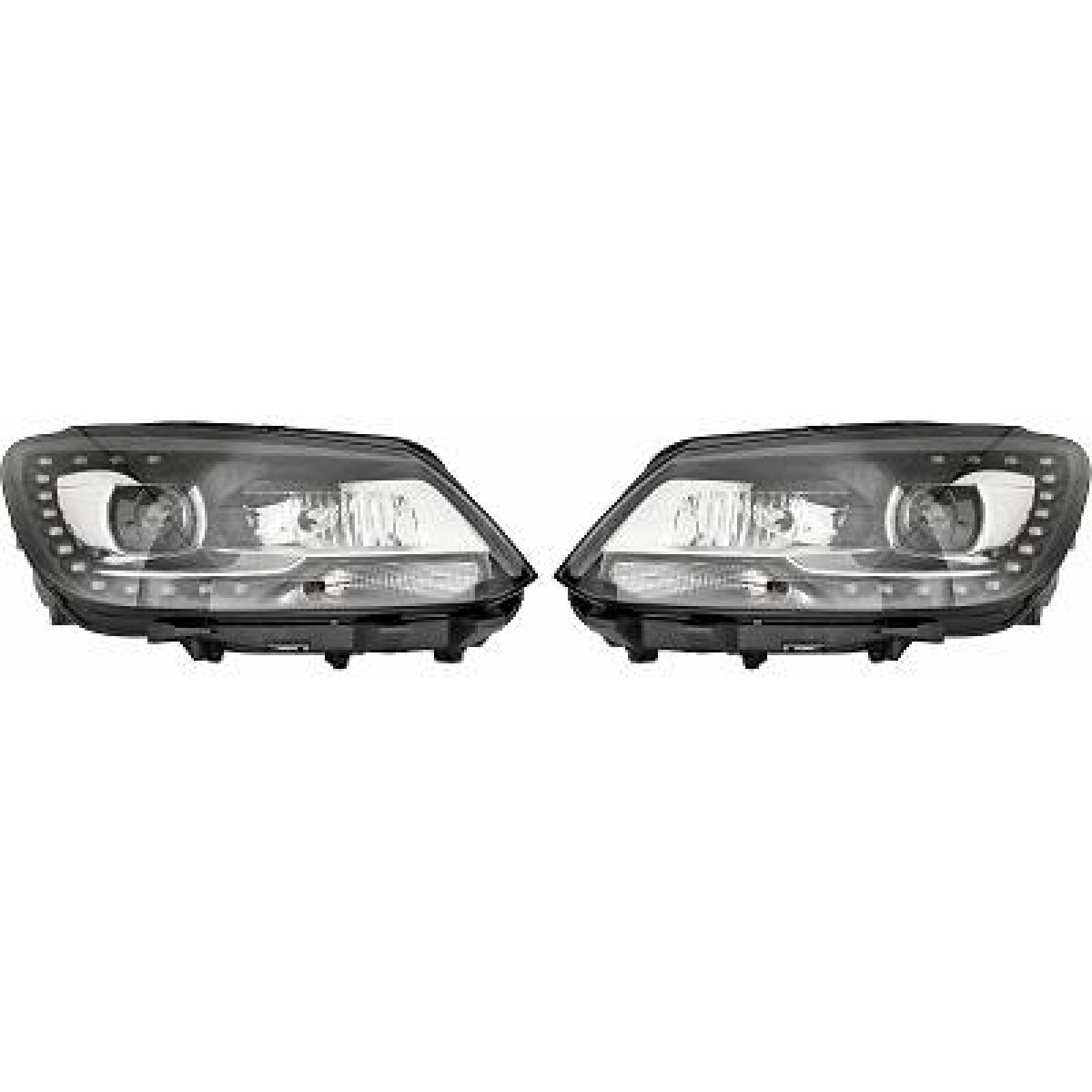 Jogo de faróis principais para Volkswagen Touran 10-15