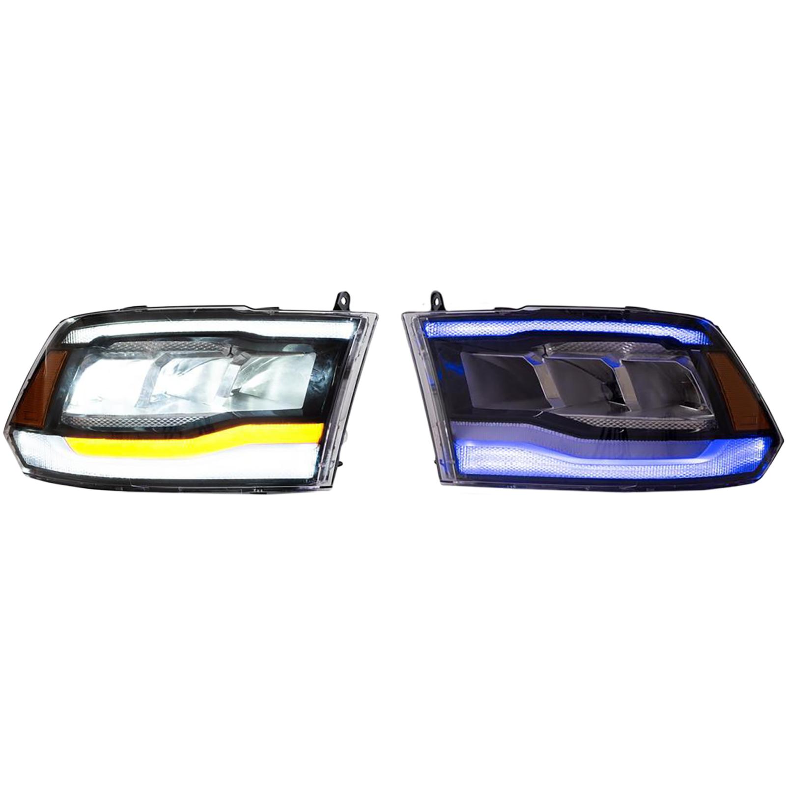Jogo de faróis principais para Dodge Ram 1500 19->>