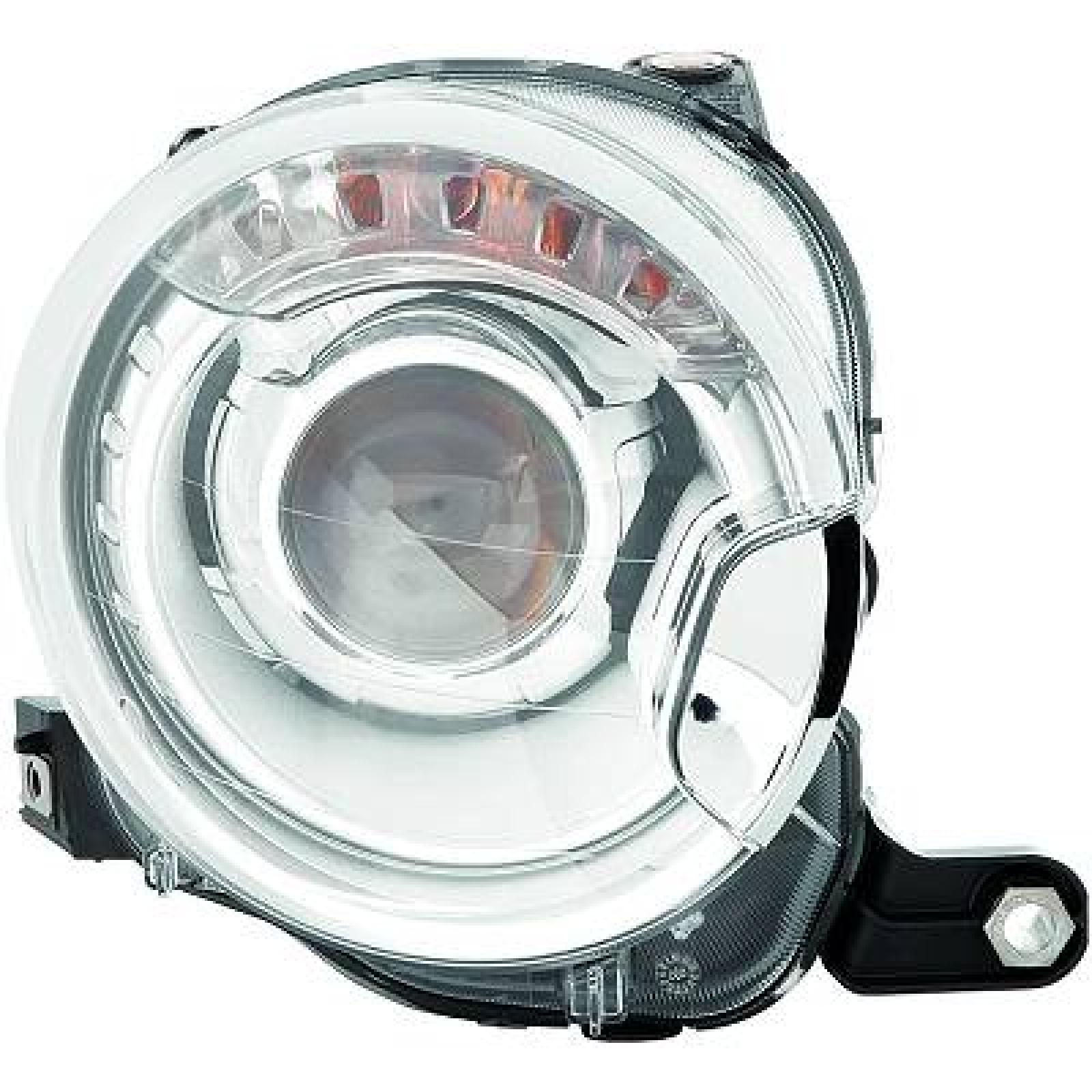 Farol principal Esquerdo para Fiat 500 Berlina/Cabrio 07-15