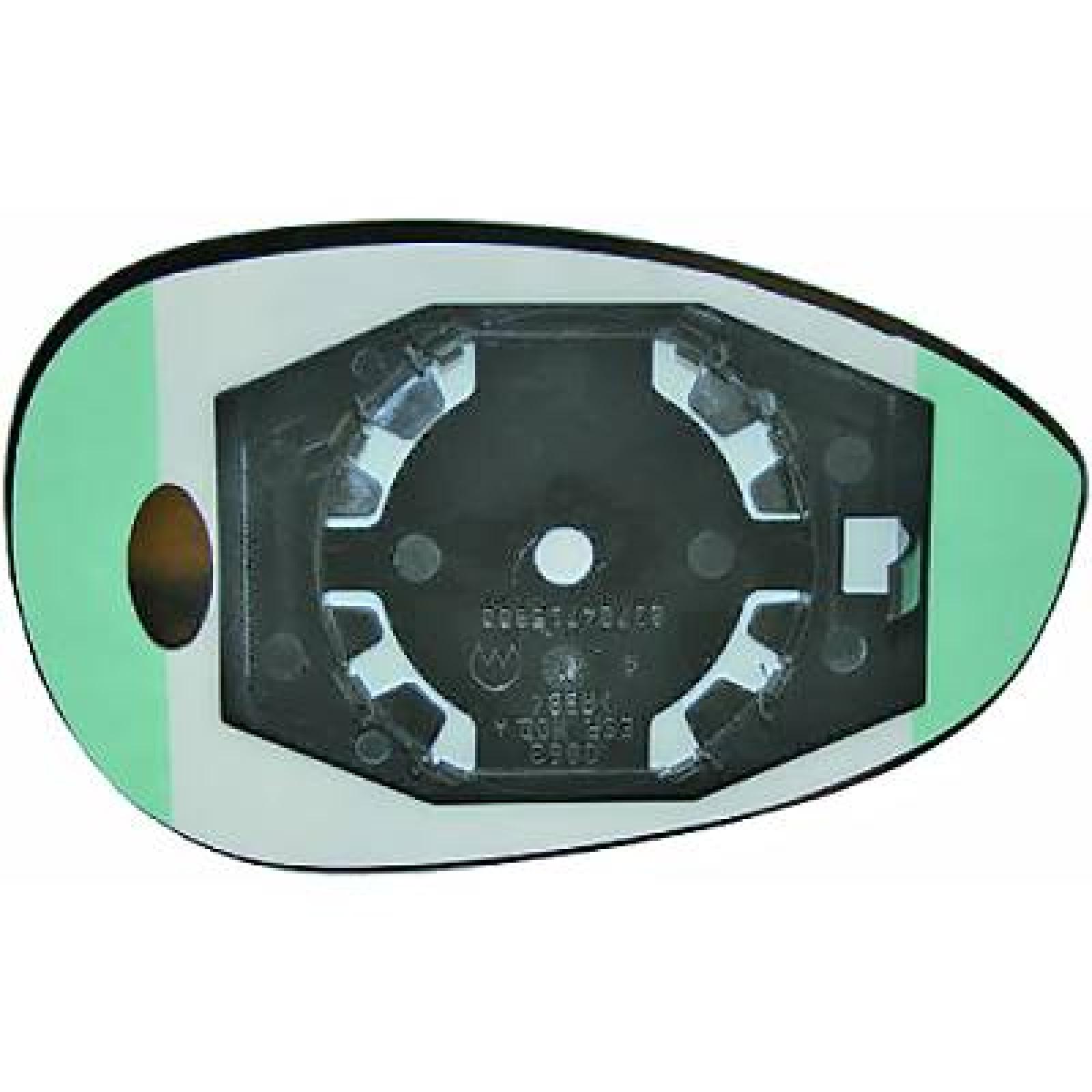 Vidro de espelho, espelho retrovisor exterior Direito para Fiat 500 Abarth 08-15
