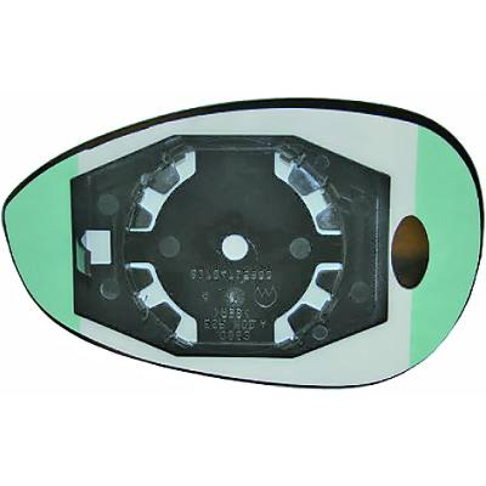 Vidro de espelho, espelho retrovisor exterior Esquerdo para Fiat 500 Abarth 08-15
