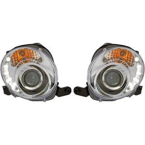 Jogo de faróis principais para Fiat 500 Berlina/Cabrio 07-15