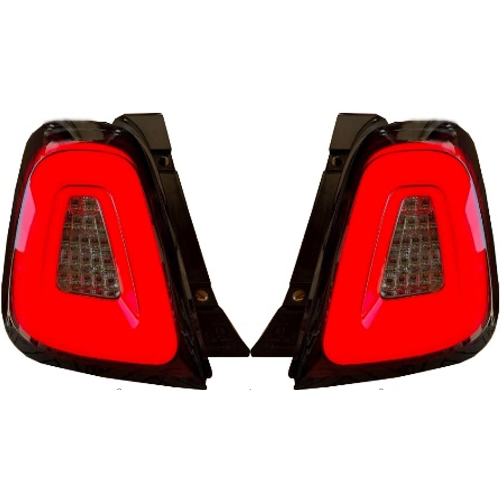 Jogo de farolins traseiros Traseiro para Fiat 500 Berlina/Cabrio 16-25