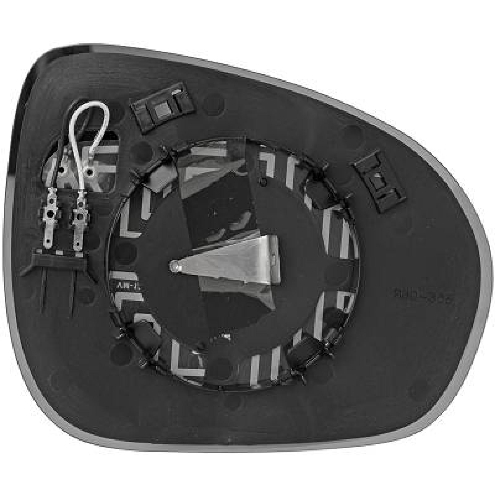 Vidro de espelho, espelho retrovisor exterior Esquerdo para Fiat 500 X 14-18