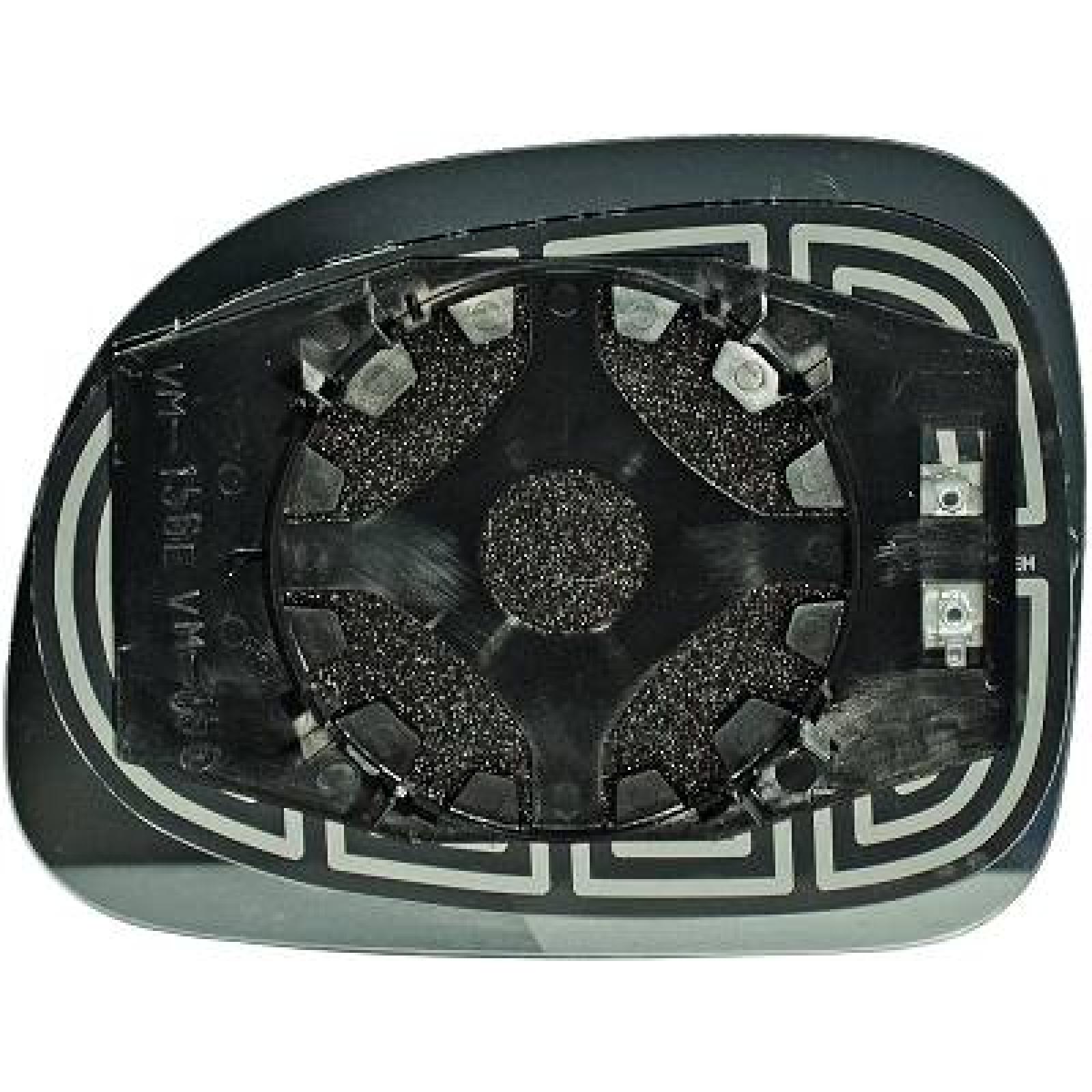Vidro de espelho, espelho retrovisor exterior Direito para Fiat Panda 12->>