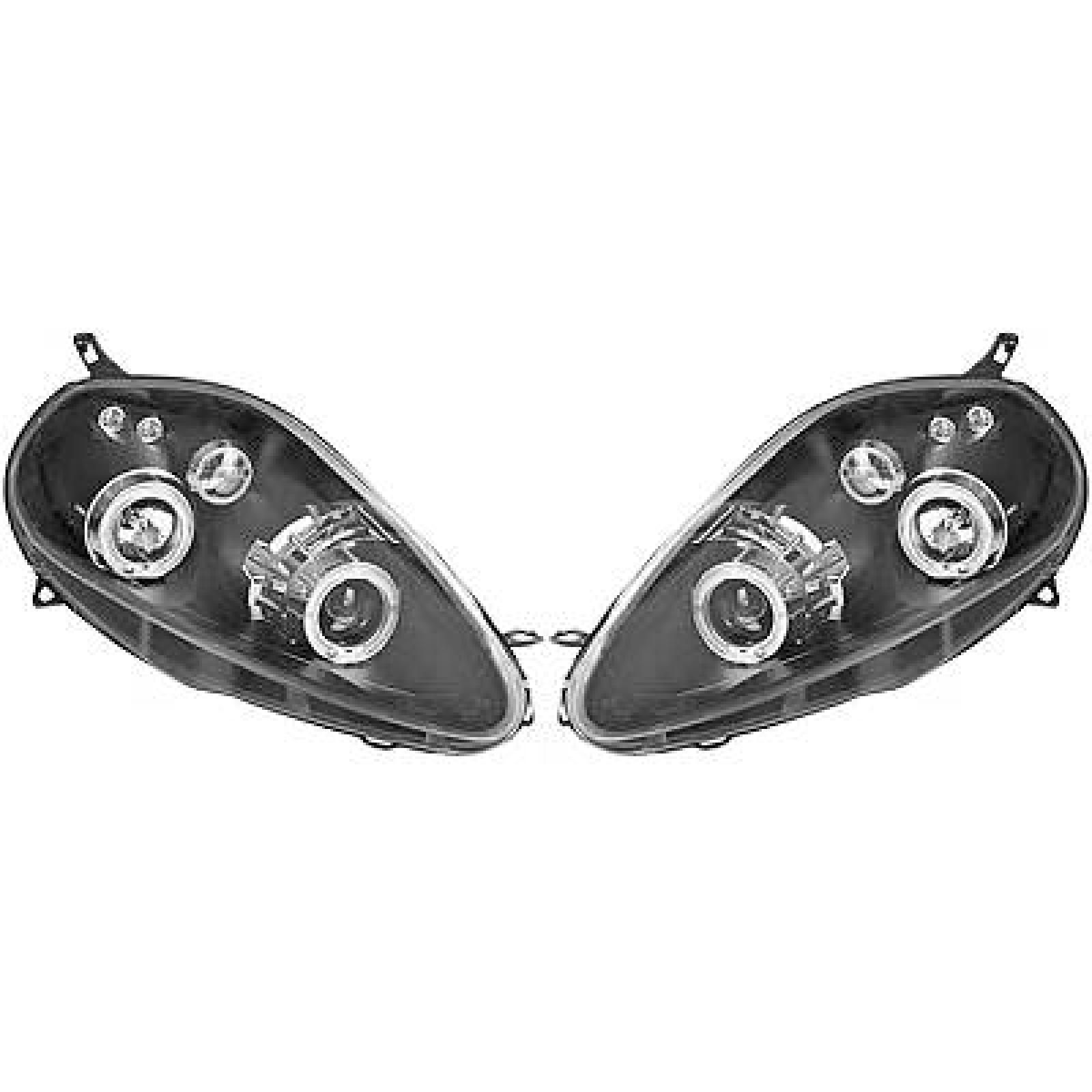 Jogo de faróis principais para Fiat Grande Punto 05-09