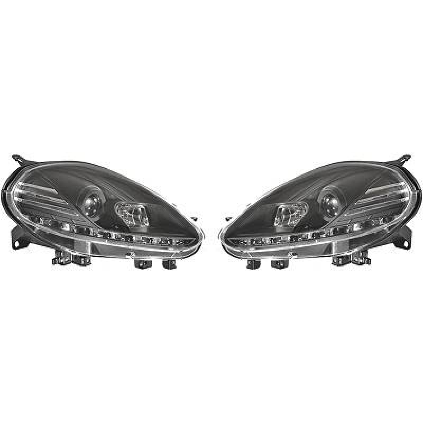 Jogo de faróis principais para Fiat Punto Evo 09-11
