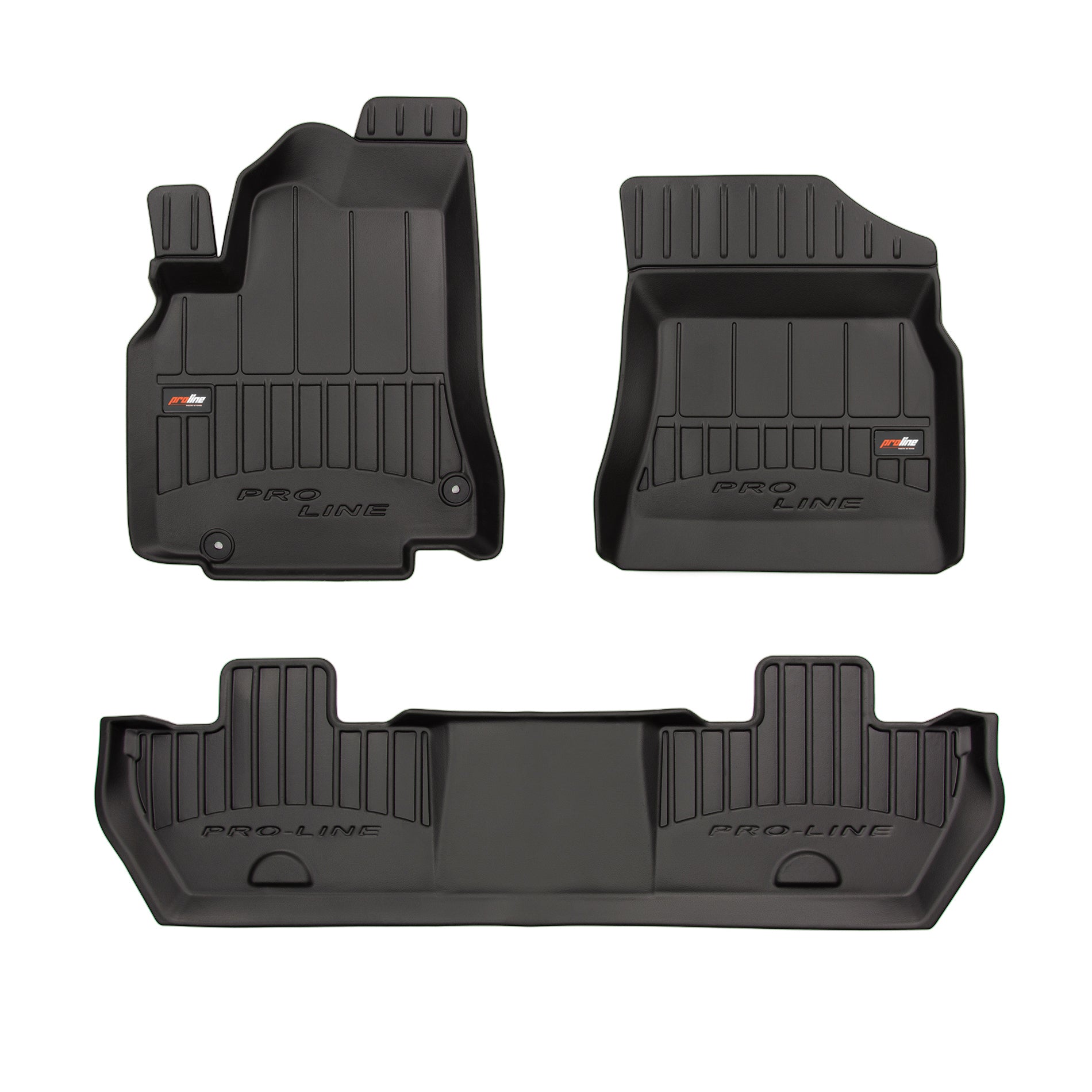 PACK 3 TAPETES BORRACHA PRO-LINE PEUGEOT PARTNER II 2008-2018