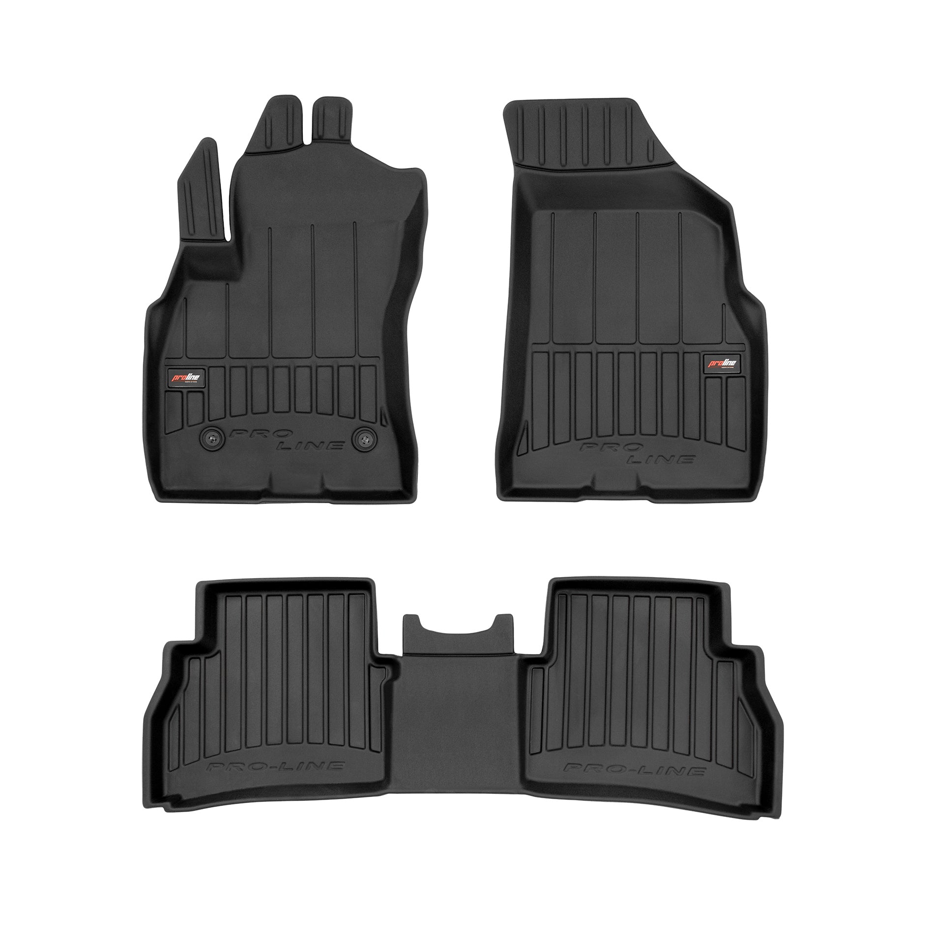 PACK 3 TAPETES BORRACHA PRO-LINE FIAT DOBLO II 2010-2020
