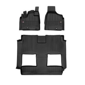 PACK 3 TAPETES BORRACHA PRO-LINE DODGE GRAND CARAVAN V 2007-2020 7 LUGARES