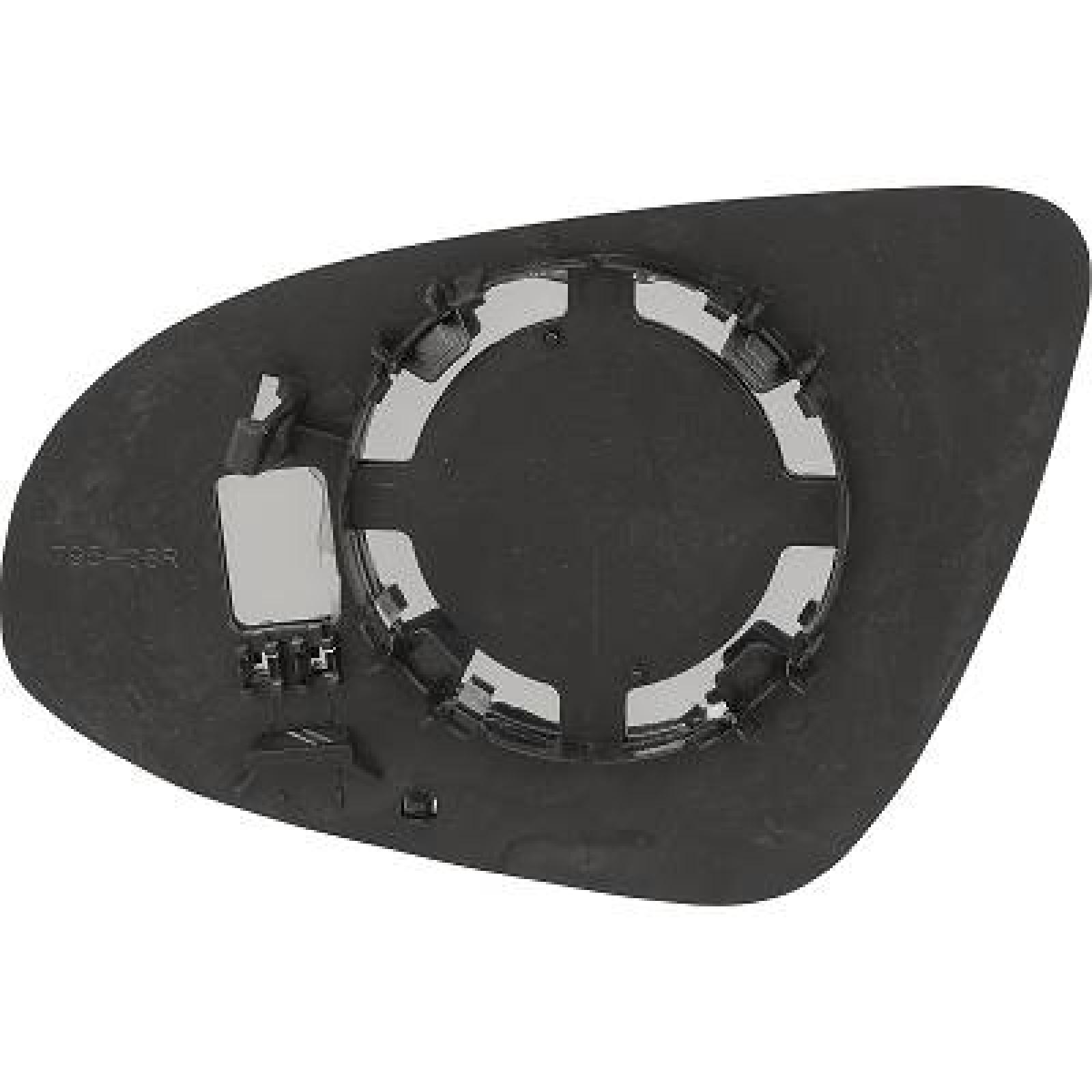 Vidro de espelho, espelho retrovisor exterior Direito para Citroen C1 14->>