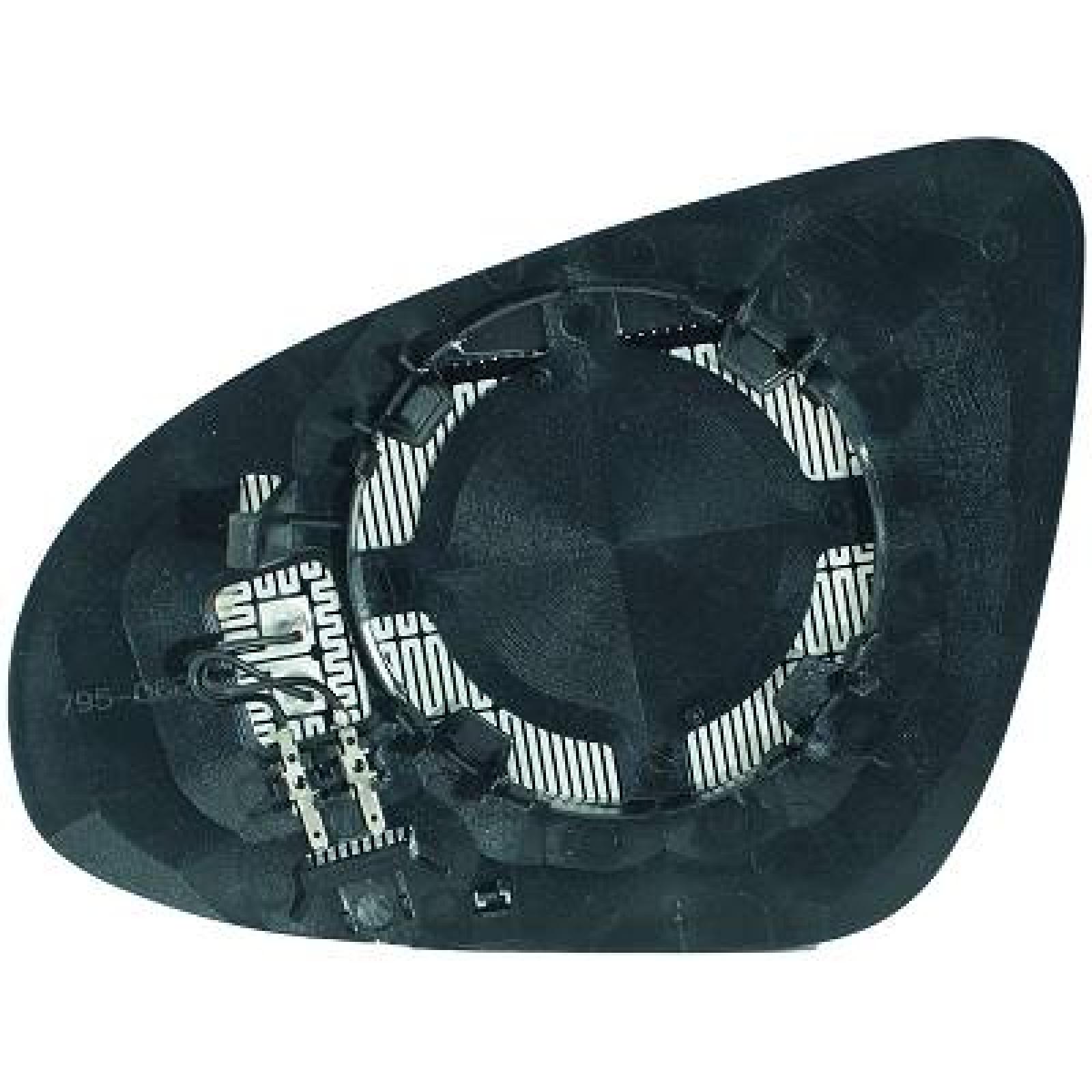 Vidro de espelho, espelho retrovisor exterior Direito para Citroen C1 14->>