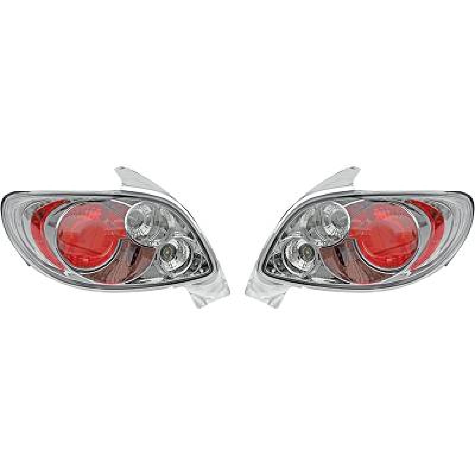 Jogo de farolins traseiros para Peugeot 206/206CC 98-06
