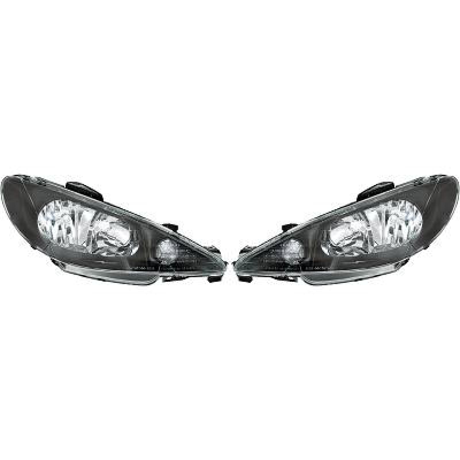 Jogo de faróis principais para Peugeot 206/206CC 98-06