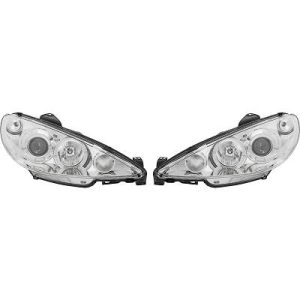 Jogo de faróis principais para Peugeot 206/206CC 98-08