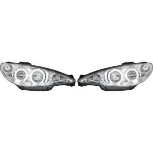Jogo de faróis principais para Peugeot 206/206CC 98-06