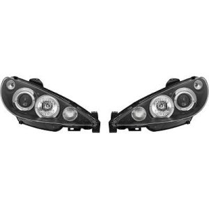 Jogo de faróis principais para Peugeot 206/206CC 98-06