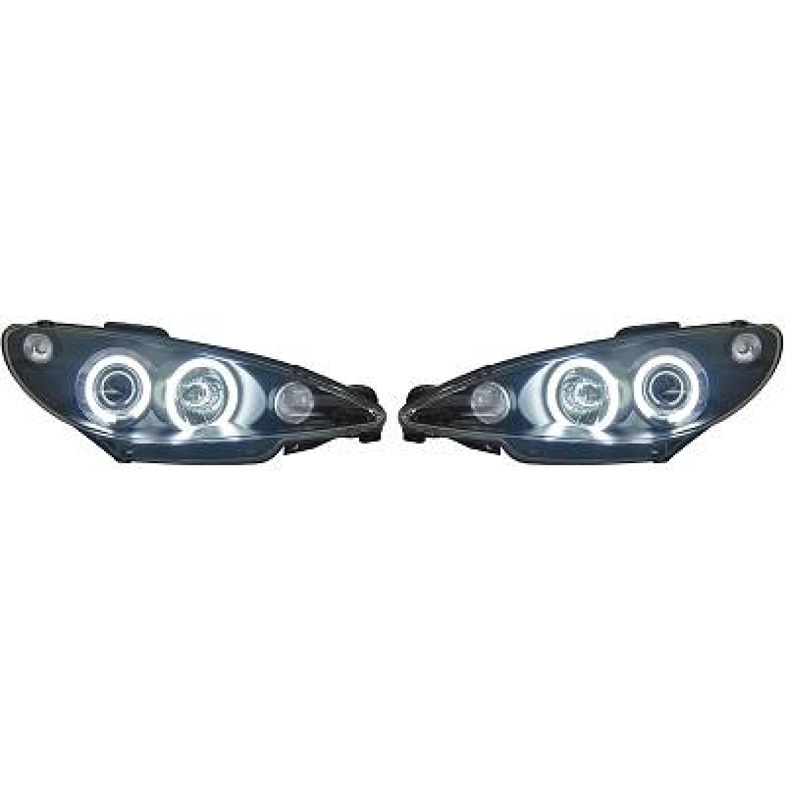 Jogo de faróis principais para Peugeot 206/206CC 98-06