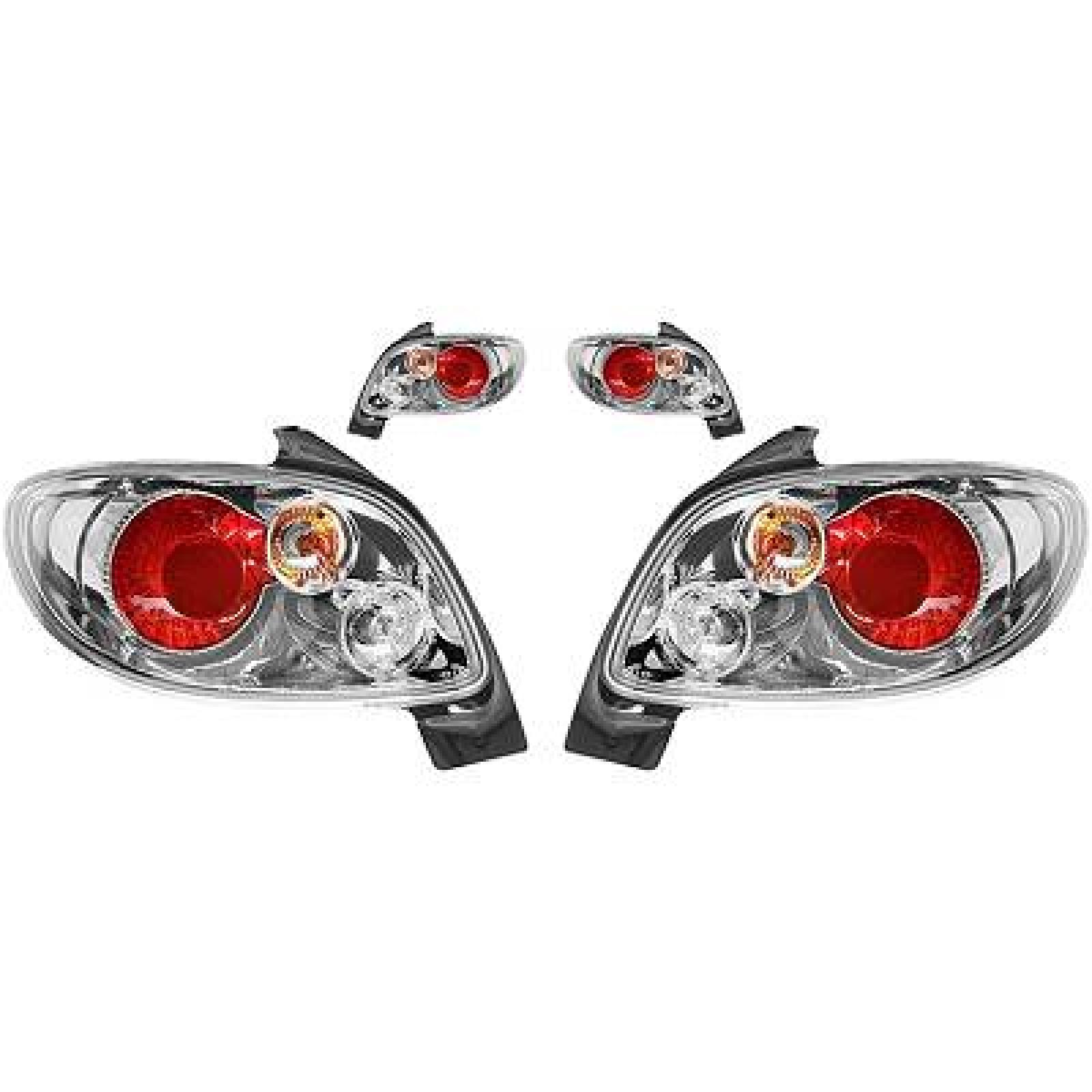 Jogo de farolins traseiros para Peugeot 206/206CC 98-06