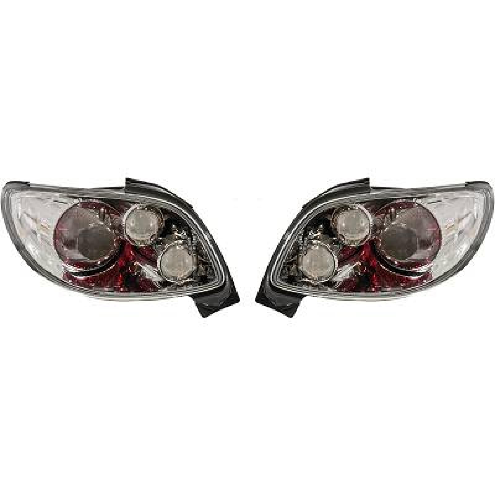 Jogo de farolins traseiros para Peugeot 206/206CC 98-06