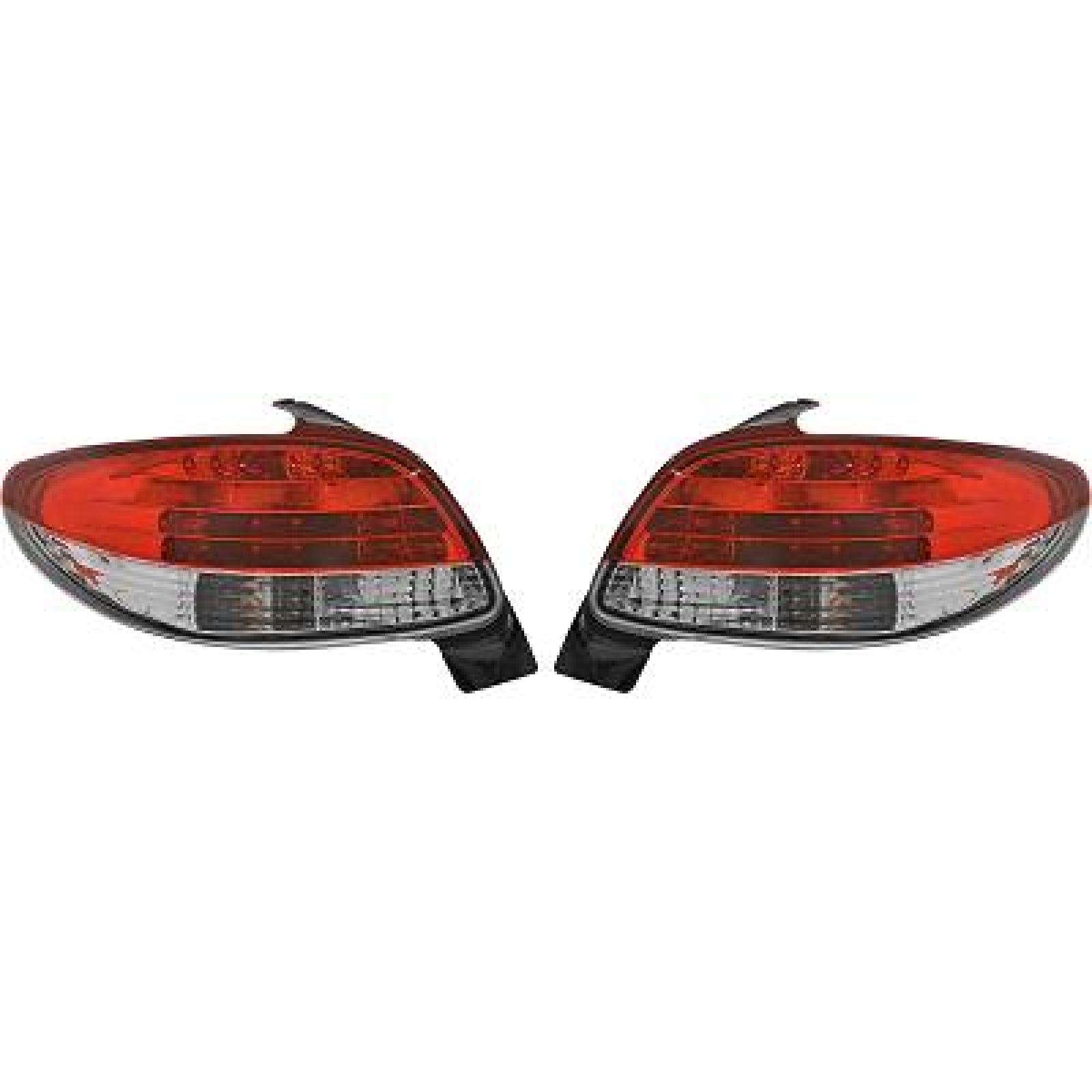 Jogo de farolins traseiros para Peugeot 206/206CC 98-08