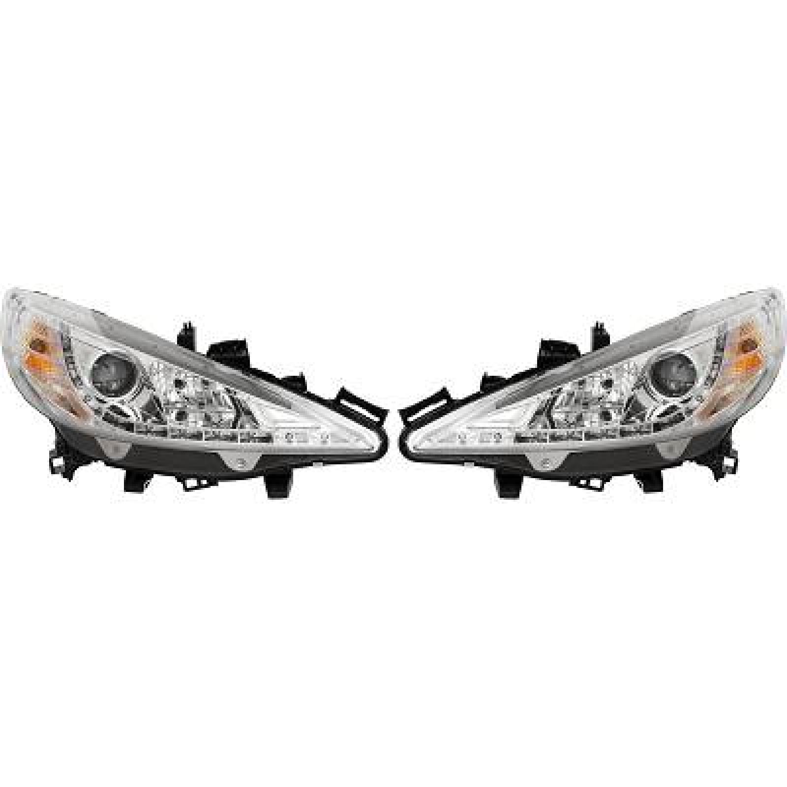 Jogo de faróis principais para Peugeot 207 06-12