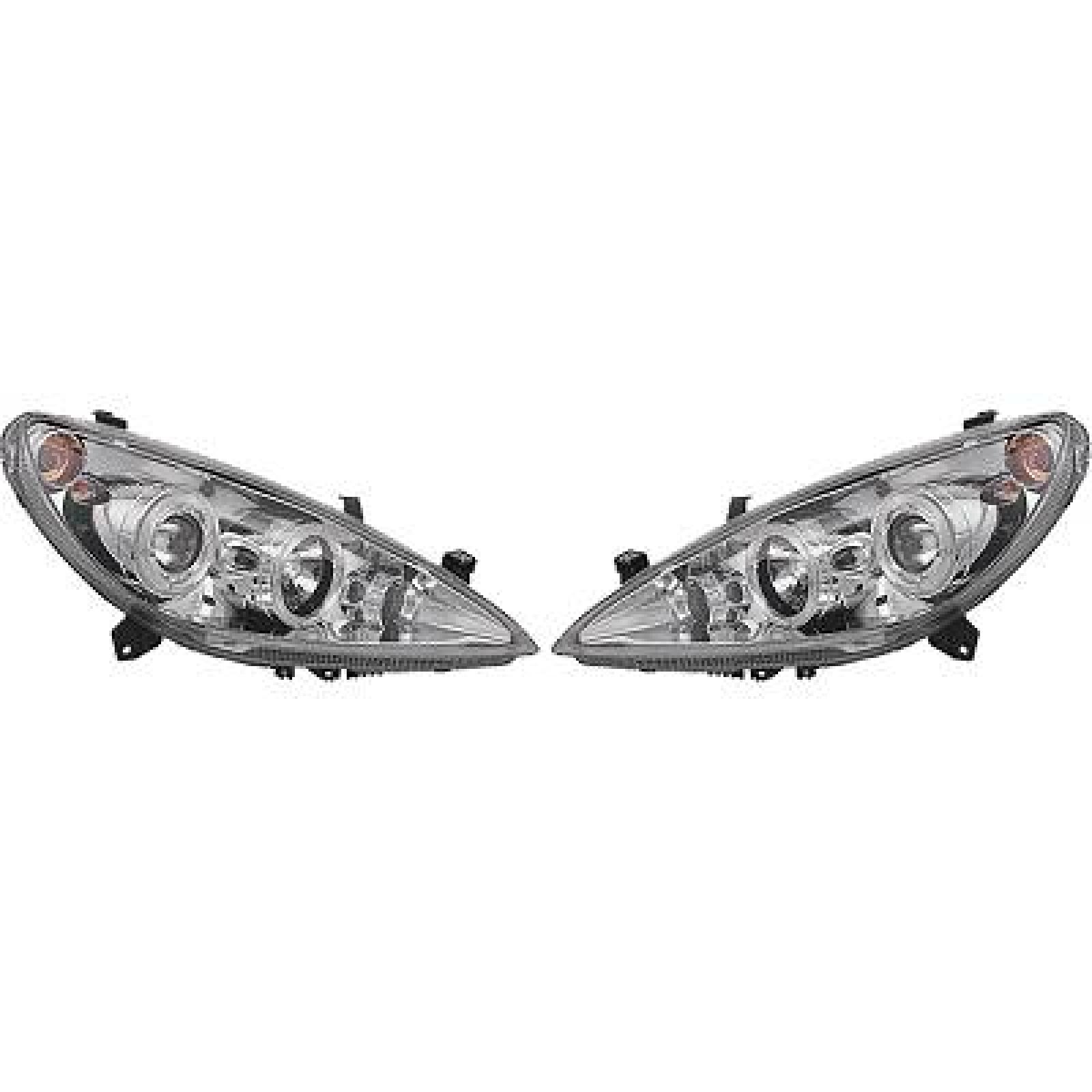 Jogo de faróis principais para Peugeot 307 Berlina/SW/Break 01-05