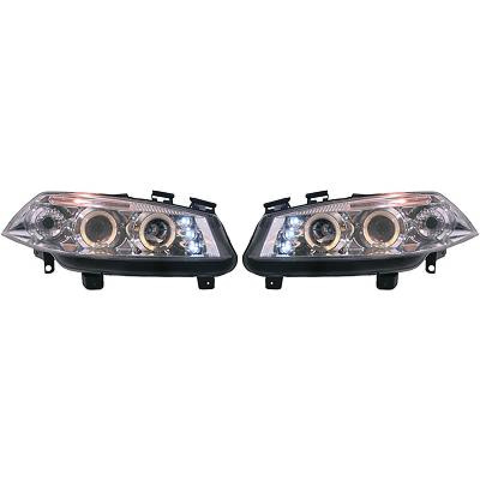 Jogo de faróis principais para Renault Megane II 02-05