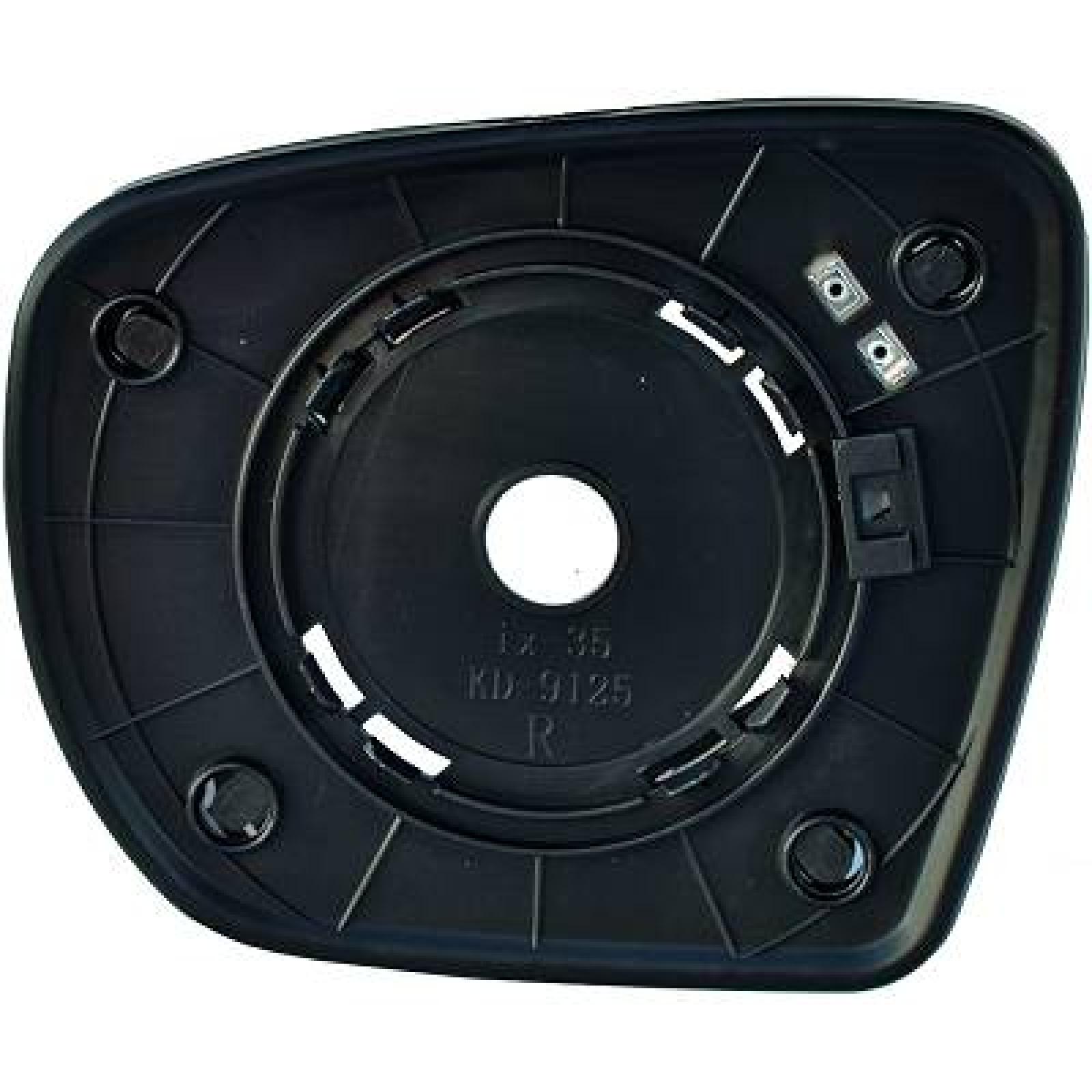 Vidro de espelho, espelho retrovisor exterior Direito para Hyundai IX 35 10-13 + 13->>