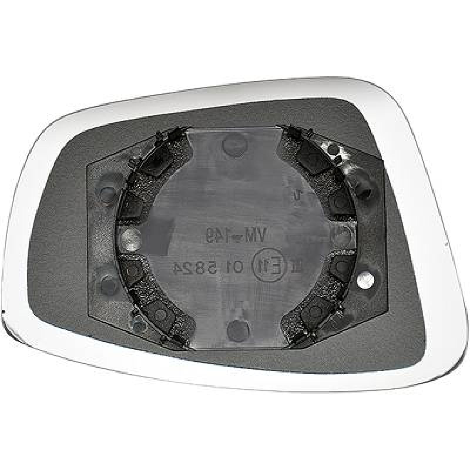 Vidro de espelho, espelho retrovisor exterior Esquerdo para Skoda Rapid 17->>