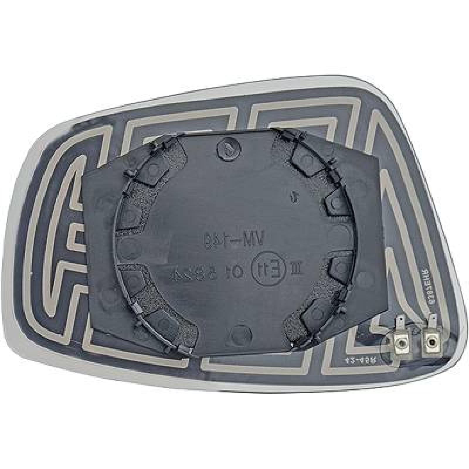 Vidro de espelho, espelho retrovisor exterior Esquerdo para Skoda Rapid 17->>