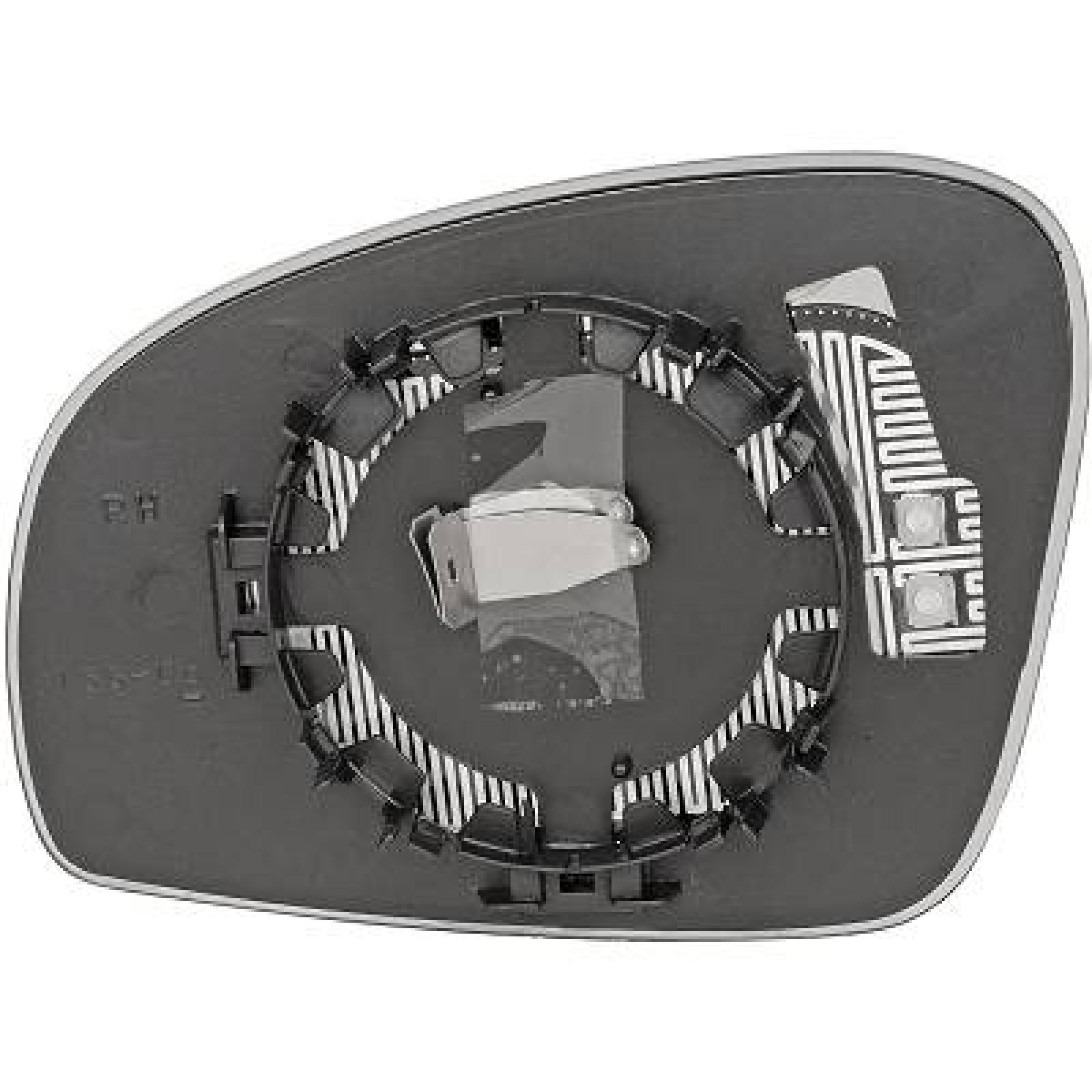 Vidro de espelho, espelho retrovisor exterior Direito para Skoda Fabia 3/4/5 portas/Carrinha 10-14