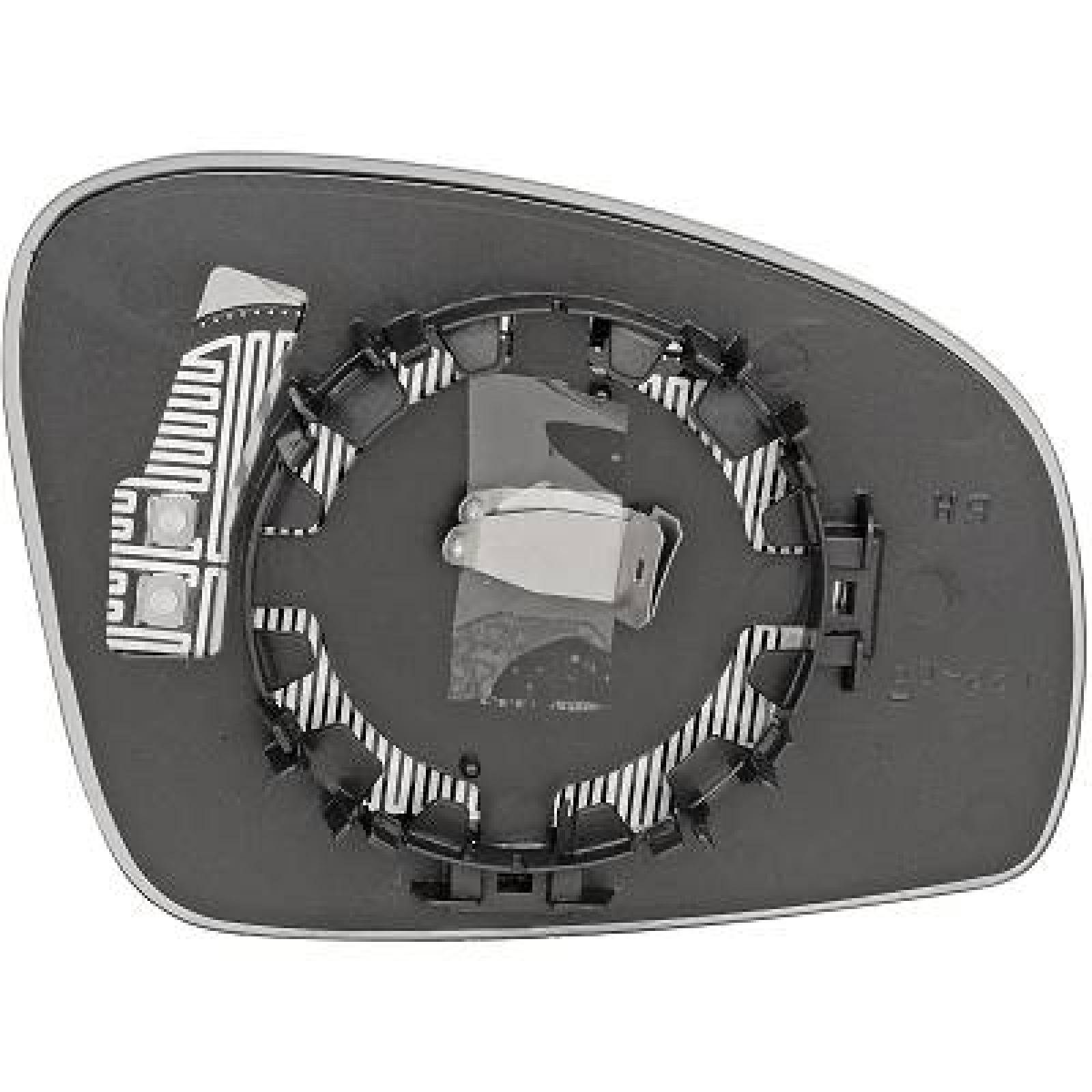 Vidro de espelho, espelho retrovisor exterior Esquerdo para Skoda Fabia 3/4/5 portas/Carrinha 10-14