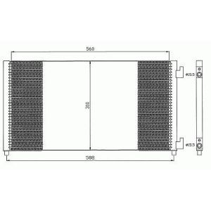 Condensador, ar condicionado para Fiat Punto 99-03