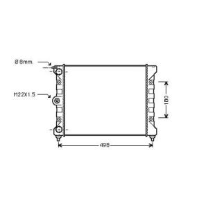 Radiador, arrefecimento do motor para Volkswagen Golf II (Typ191) 83-91